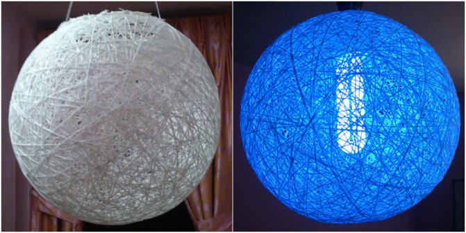 Абажур из нитей