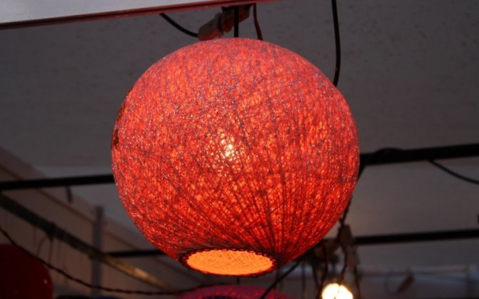 Абажур из ниток