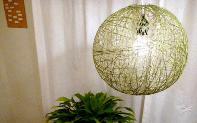 Абажур из ниток