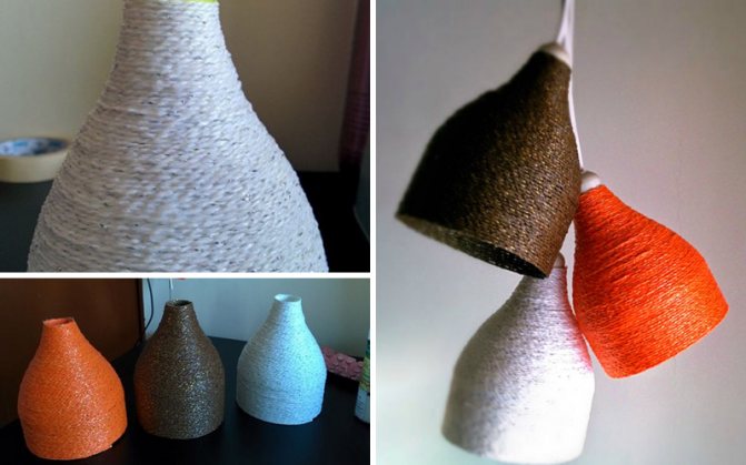 Абажур из ниток