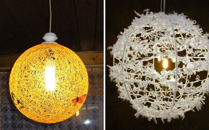 Абажур из ниток