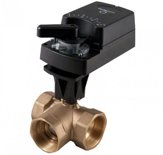 Электрическая схема подключения трехходового клапана