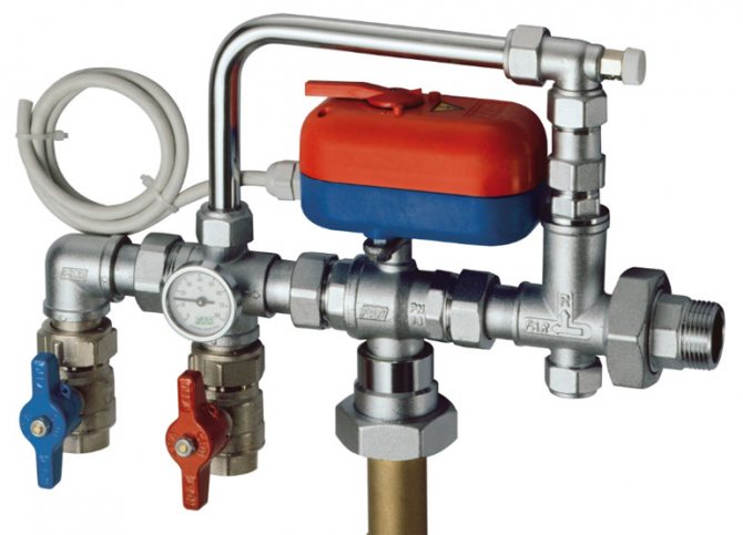 Электрическая схема подключения трехходового клапана