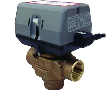 Электрическая схема подключения трехходового клапана