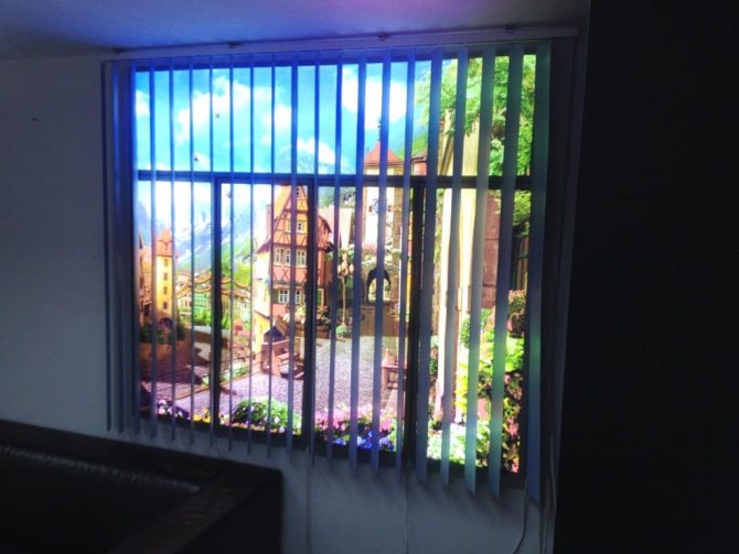 Фальш-окно с подсветкой