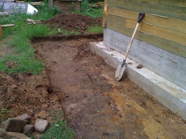 Как правильно сделать отмостку вокруг дома из бетона и плитки своими руками