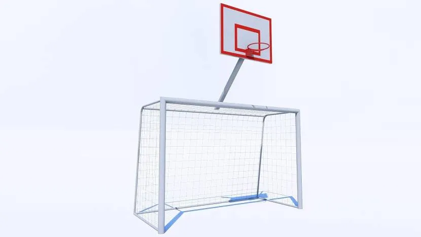 Многофункциональная конструкция с баскетбольным кольцом