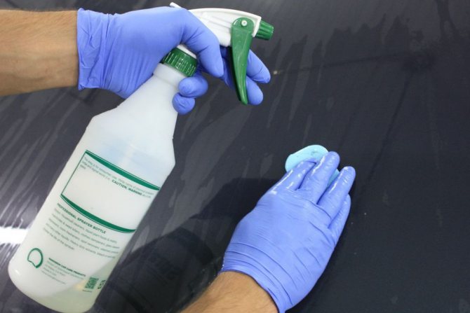 обработка бензином