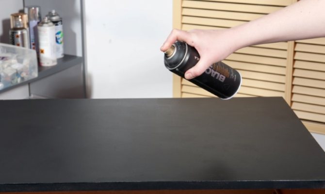 Окраска столешницы аэрозольной краской