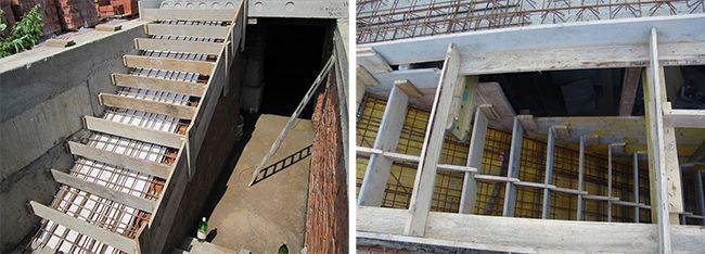 Опалубка для лестницы из бетона