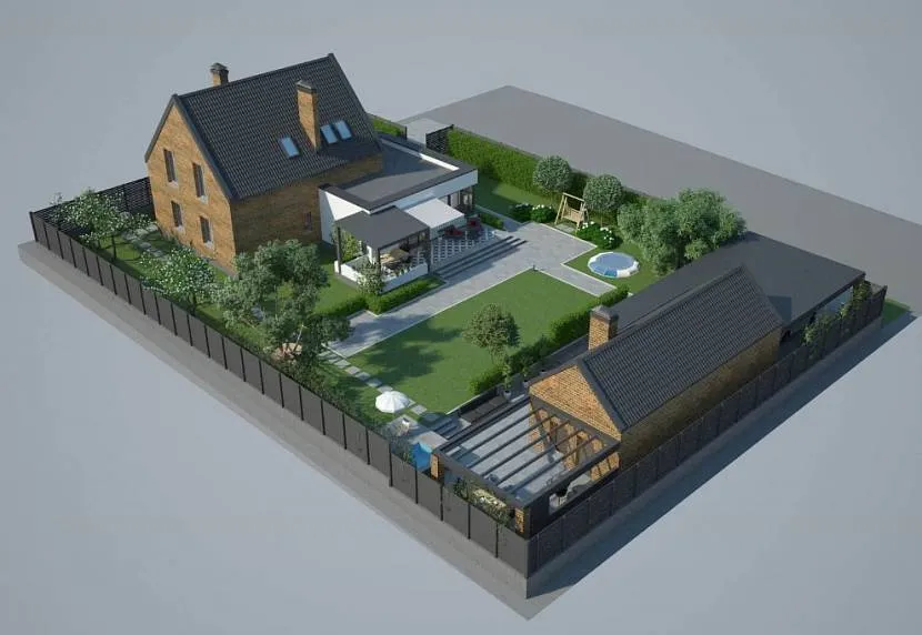 Планировка внутреннего дворика