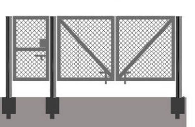 Пример изготовления ворот и калитки из рабицы