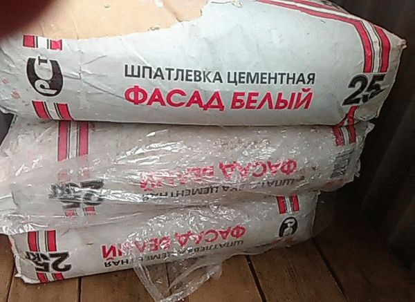 Шпаклевка на цементной основе Фасадная шпаклевка на цементной основе