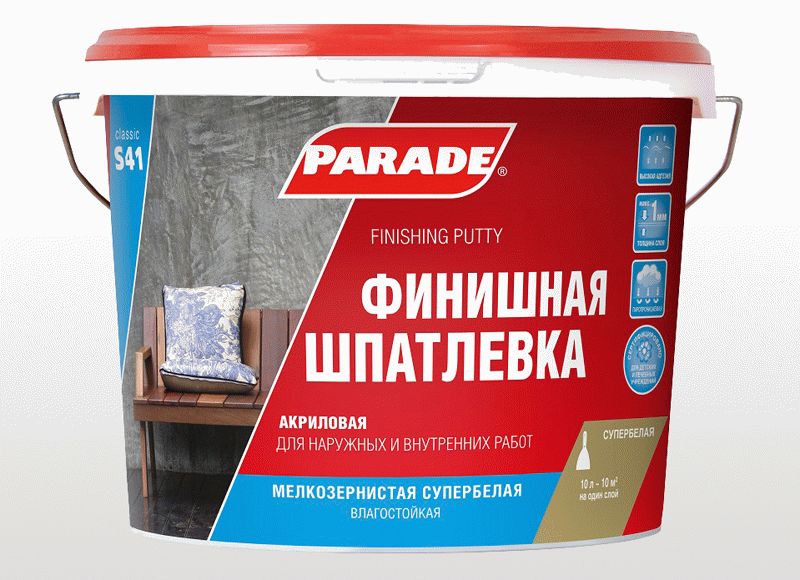 Акриловая шпатлевка Связующим компонентом для жидких обоев может служить акриловая шпатлевка