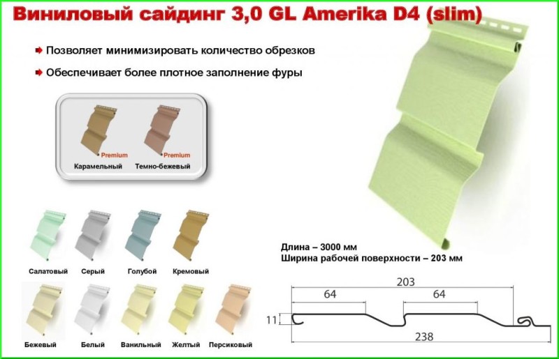 Ходовая модель виниловой облицовки