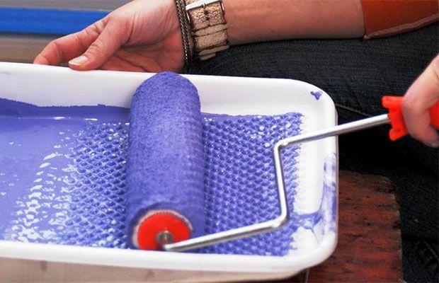 Обмакивание валика в кюветку