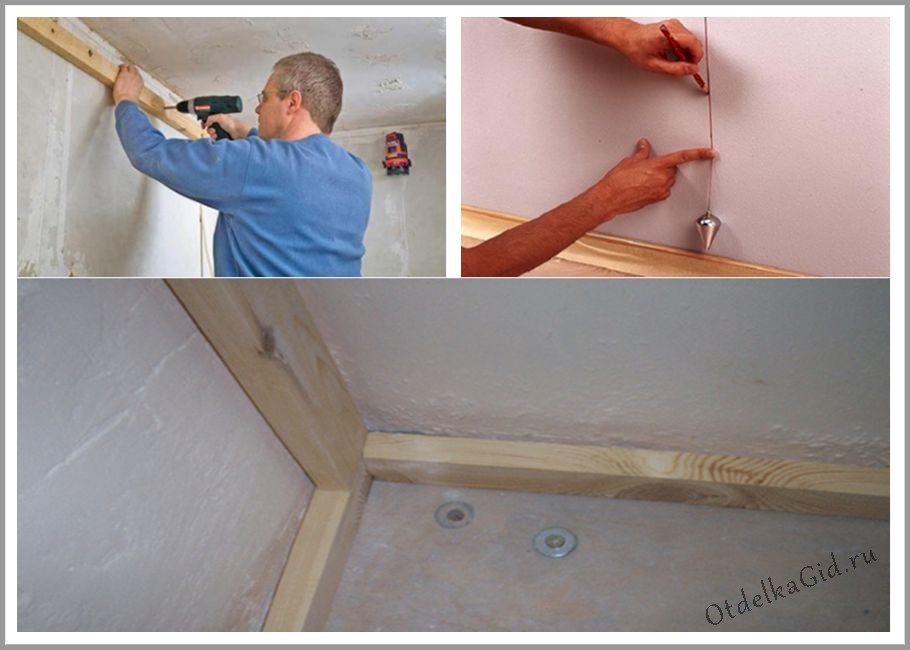 Установка рамки под обрешетку