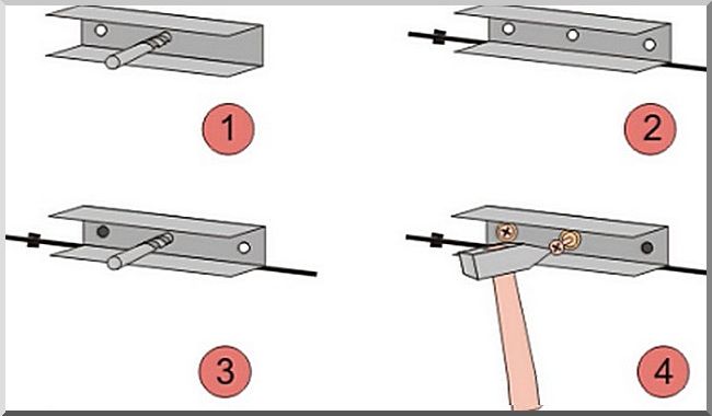 Схема крепления UD (ПН) профилей на стену
