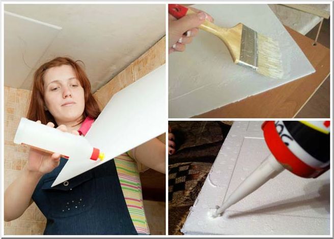 Варианты смазывания панели клеящим составом