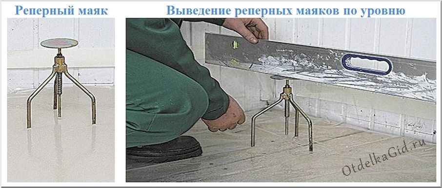 Регулируемые маяки для наливных полов