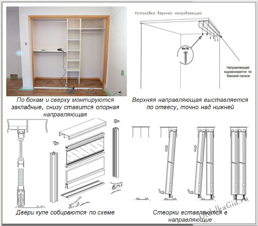 Инструкция по установке дверей-купе