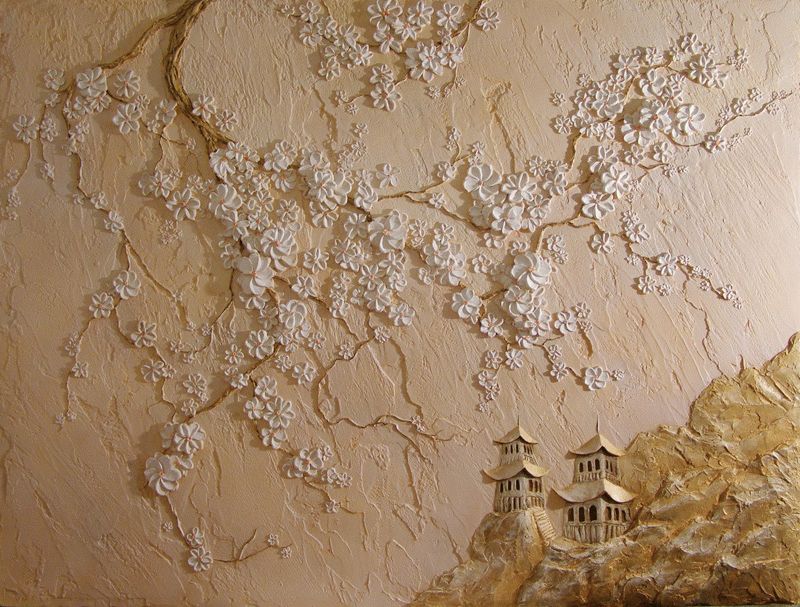 Объемная картина из шпаклевки Объемная картина из шпаклевки