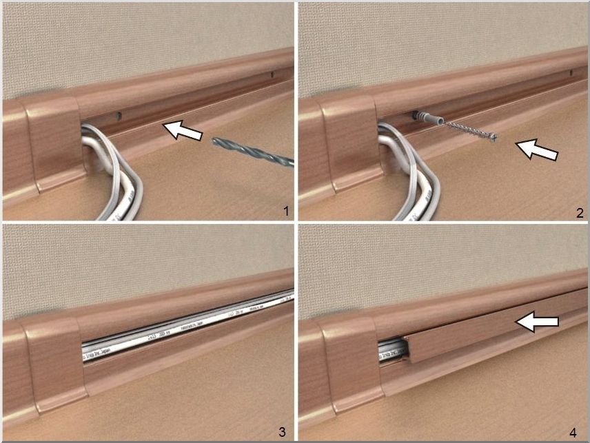 Как закрепить пластиковый плинтус