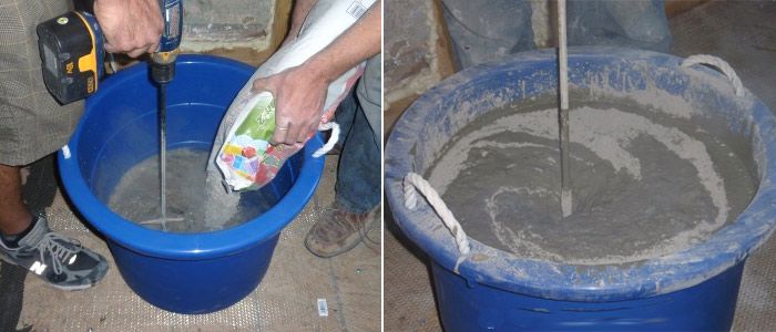 Приготовление заливки из сухой смеси