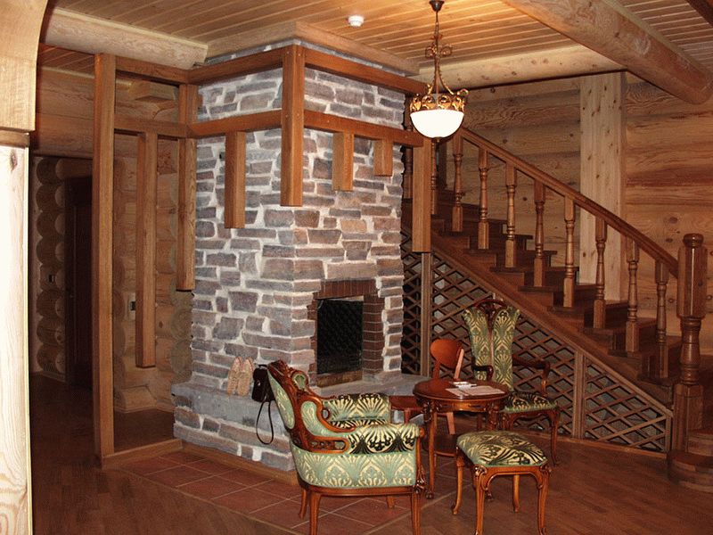 Облицовка натуральным камнем Печь, облицованная натуральным камнем