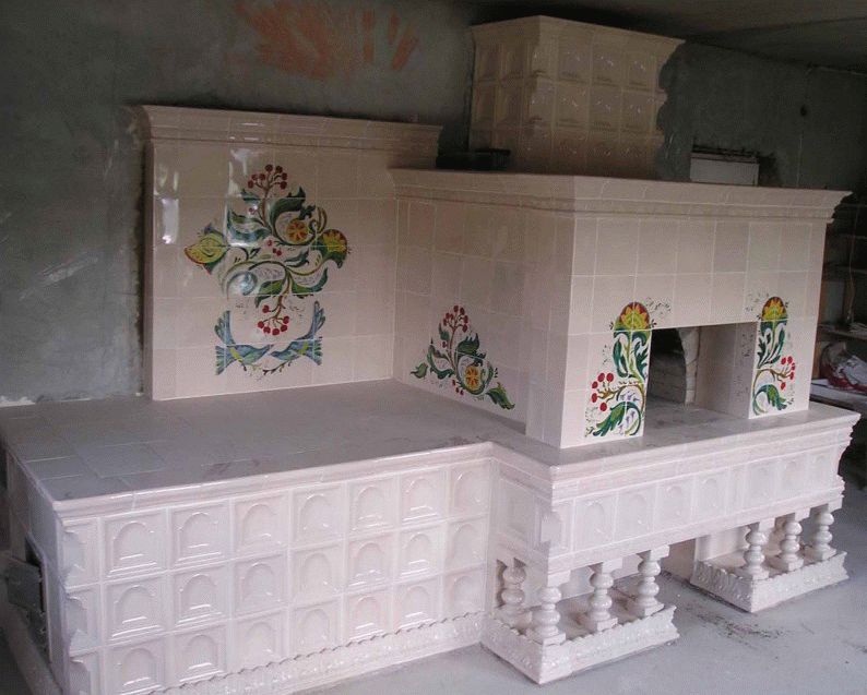 Отделка печи керамической плиткой Керамическая плитка - наиболее доступный материал для отделки печки