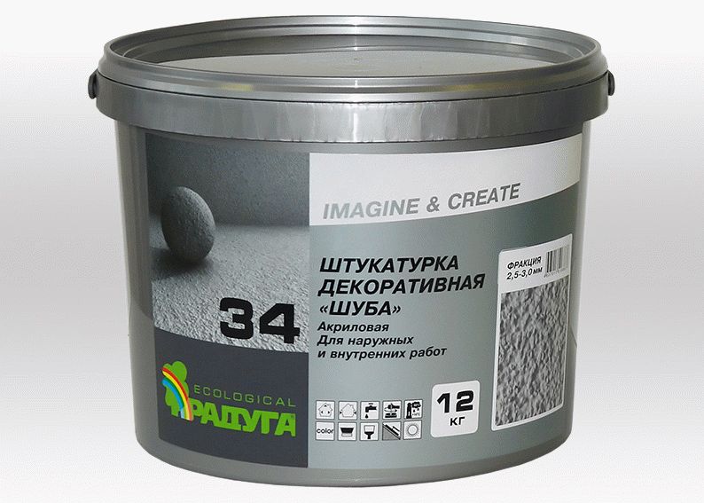 Акриловая штукатурка "шуба" Готовая акриловая штукатурка "шуба"