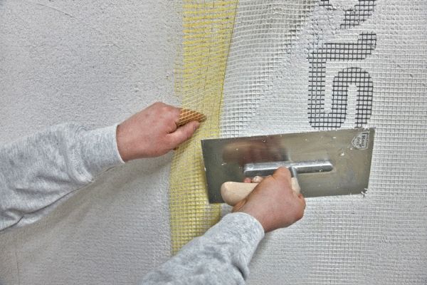 Монтаж стекловолоконной сетки Крепление стекловолоконной сетки