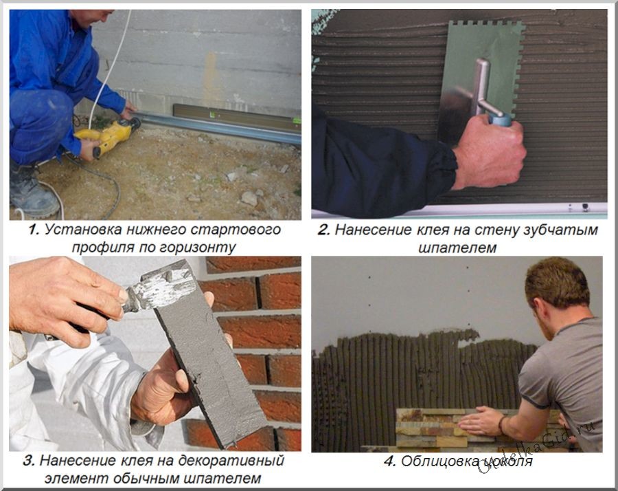 Техника укладки искусственного камня