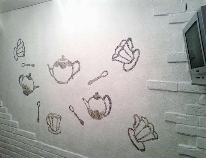 Рисунок на кухне На кухне можно создать тематический рисунок, который будет способствовать аппетиту