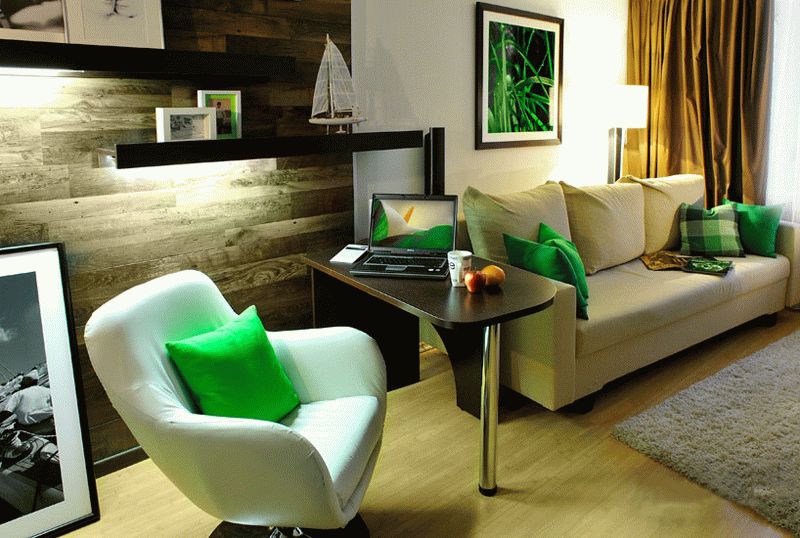 Ламинат в гостиной Ламинированная доска на стене в гостиной