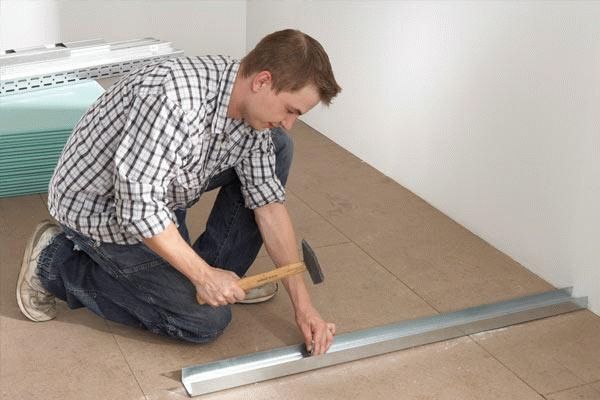 Монтаж направляющего профиля Монтаж направляющего профиля