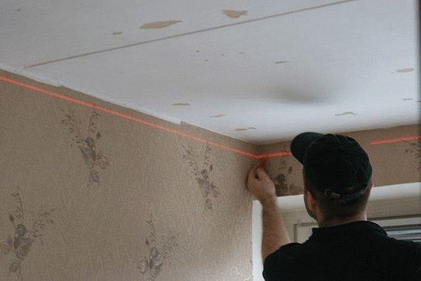 Измерение перепада высот Измерение перепада высот потолочной поверхности