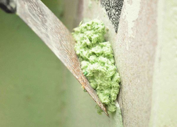 Остатки материала Чтобы сэкономить, остатки материала можно высушить и использовать для последующей отделки