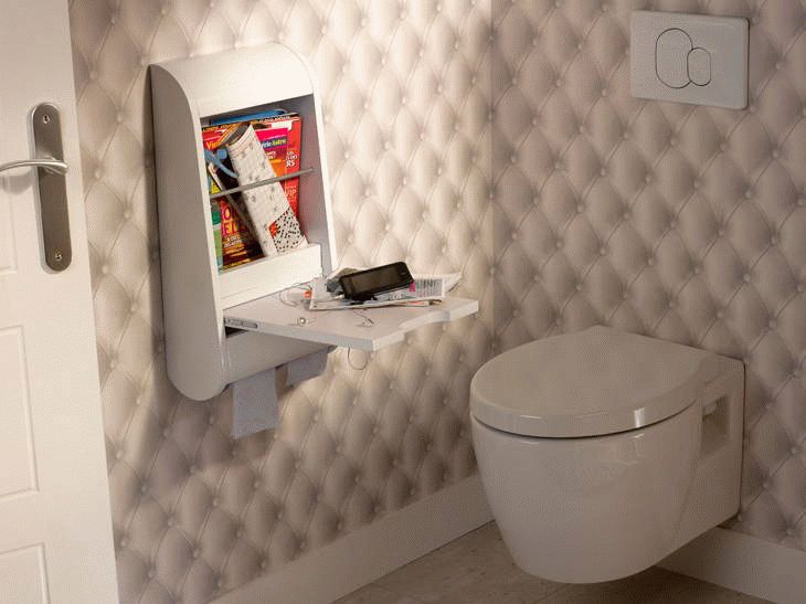 Обои в туалете Разнообразие фактур и узоров, а также доступная стоимость материала делают обои отличным вариантом для отделки туалета