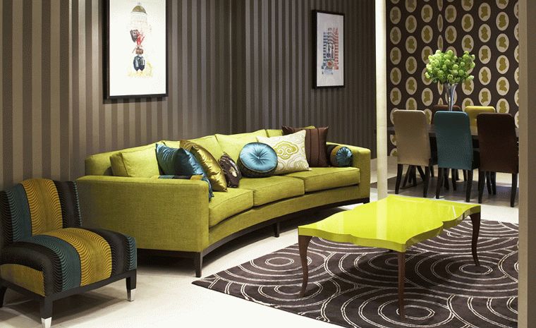 Яркая мебель в гостиной Яркая мебель в гостиной