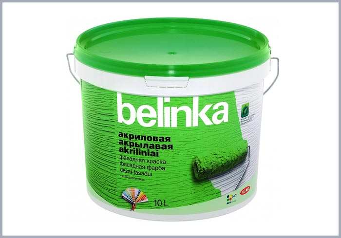 Акриловая краска Belinka Акриловая фасадная краска Belinka