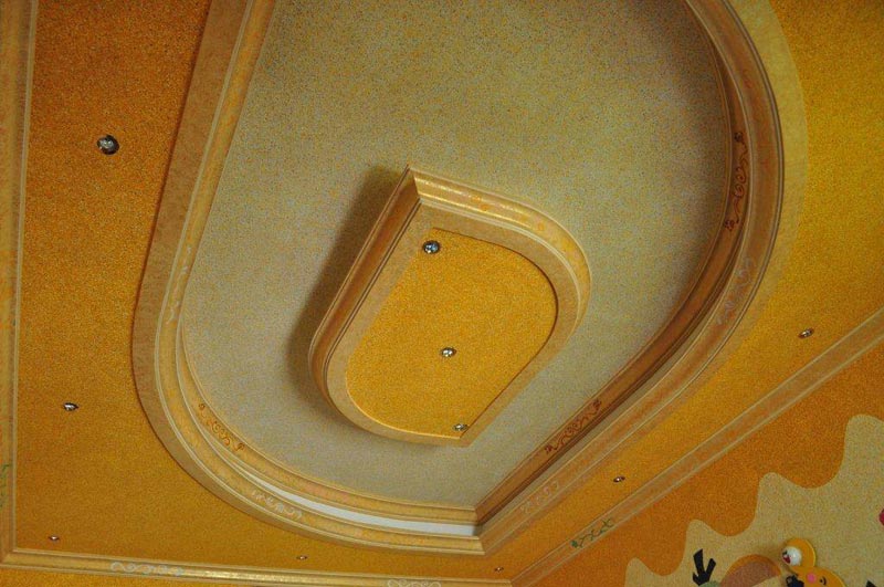 Жидкие обои на потолке Современный вариант отделки потолков - жидкие обои
