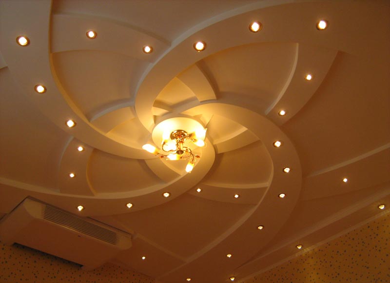 Потолок из гипсокартона Потолочная конструкция из гипсокартона