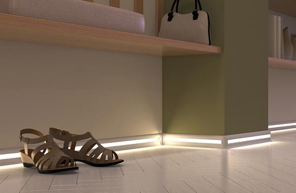 Плинтус с подсветкой для пола Плинтус с подсветкой для пола