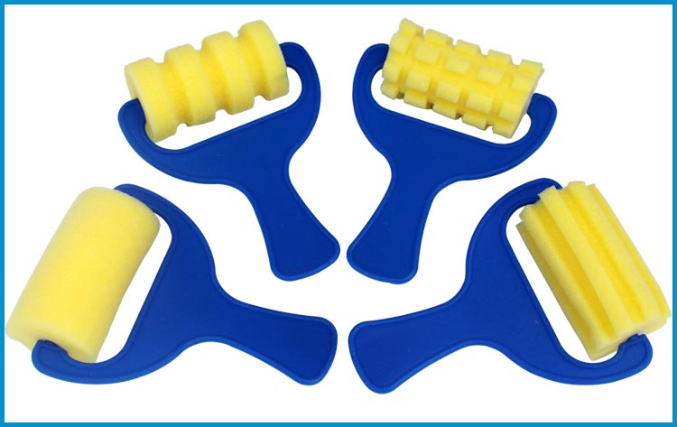 Поролоновый валик Поролоновый валик с вырезами для создания фактуры на стене