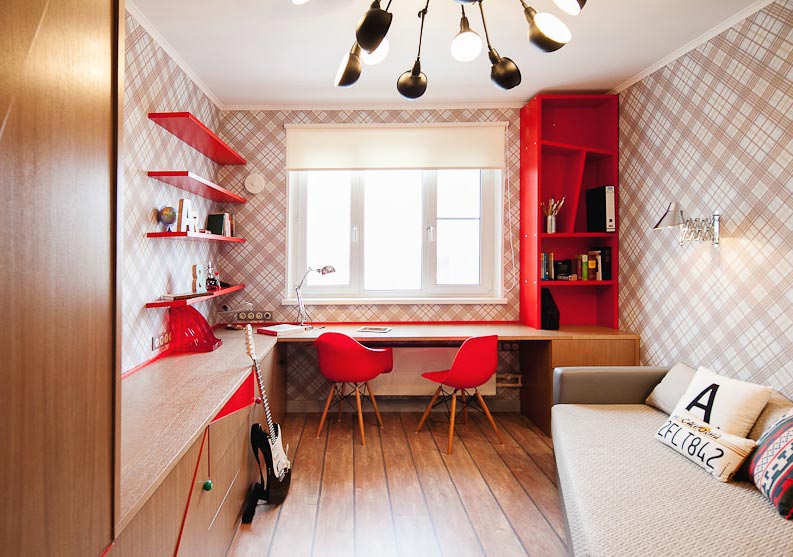 Обои с рисунком С помощью обоев с рисунком можно создать стильный интерьер подростковой комнаты и подчеркнуть индивидуальность ее хозяина