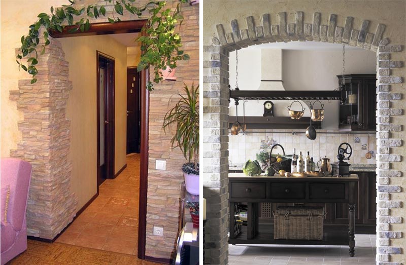 Отделка искусственным камнем Отделка дверного откоса искусственным камнем