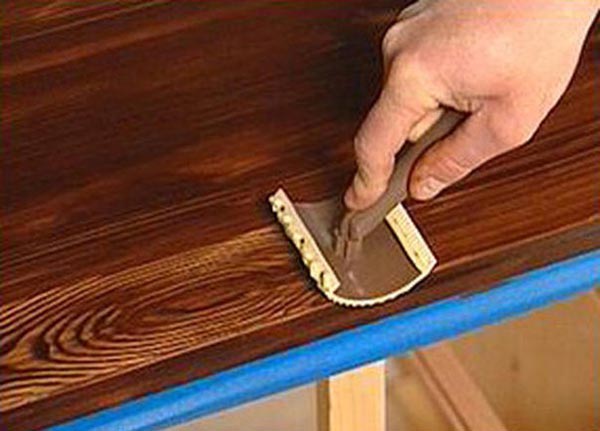 Покраска под дерево Покраска под дерево подразумевает использование двух цветов