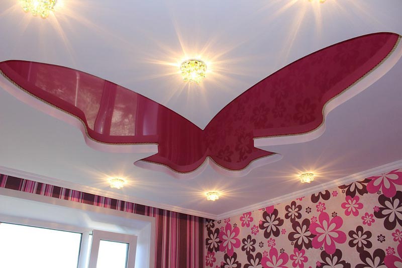 Комбинированный потолок Комбинирование гипсокартонного и натяжного потолка