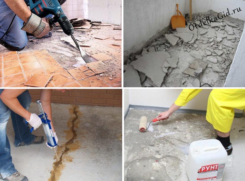Подготовка поверхности Поэтапная подготовка поверхности к укладке стяжки
